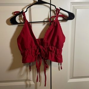 SHEIN Red Tie Tank Top (NWOT)